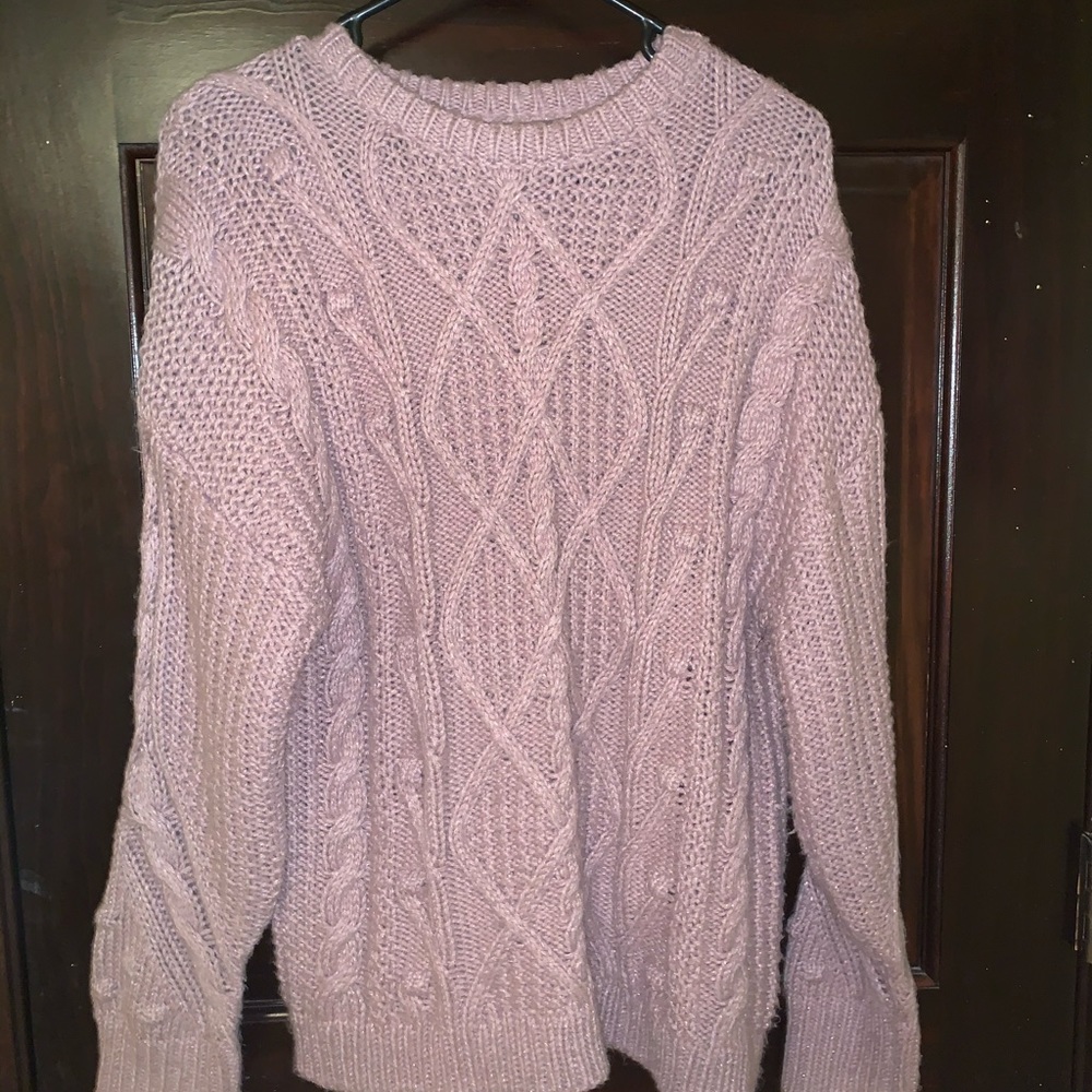 Purple cardigan